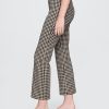 Pantaloni crop a vita alta in maglia doppia Pantaloni crop a vita alta in maglia doppia