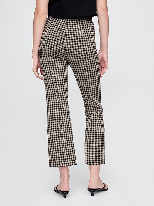 Pantaloni crop a vita alta in maglia doppia Pantaloni crop a vita alta in maglia doppia