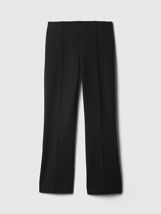 Pantaloni crop a vita alta in maglia doppia Pantaloni crop a vita alta in maglia doppia