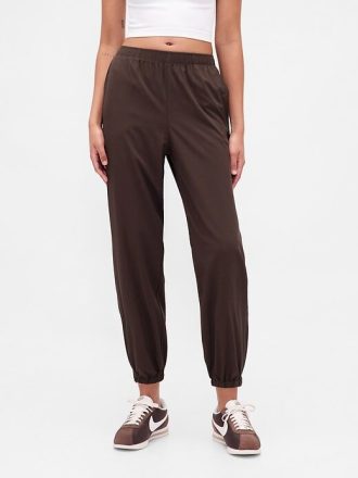 Pantaloni da jogging GapFit Tech a vita alta con cerniera e orlo