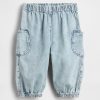 Pantaloni da jogging in denim con tasca Baby Bear Pantaloni da jogging in denim con tasca Baby Bear