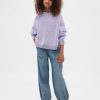 Pantaloni da jogging larghi in denim a vita alta per bambini Pantaloni da jogging larghi in denim a vita alta per bambini