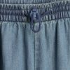 Pantaloni da jogging larghi in denim a vita alta per bambini Pantaloni da jogging larghi in denim a vita alta per bambini