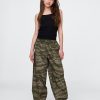Pantaloni da jogging larghi in popeline per bambini Pantaloni da jogging larghi in popeline per bambini
