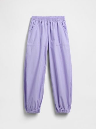 Pantaloni da jogging larghi in popeline per bambini