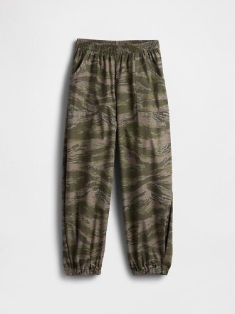 Pantaloni da jogging larghi in popeline per bambini