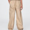Pantaloni da jogging larghi in popeline per bambini