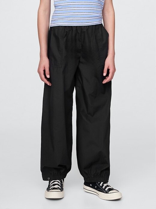 Pantaloni da jogging larghi in popeline per bambini Pantaloni da jogging larghi in popeline per bambini