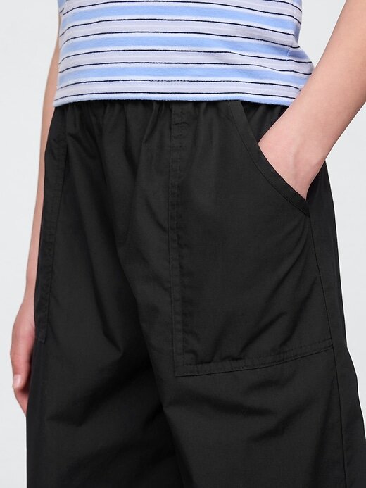 Pantaloni da jogging larghi in popeline per bambini Pantaloni da jogging larghi in popeline per bambini