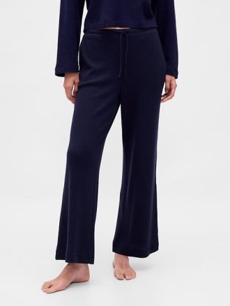 Pantaloni da pigiama a gamba larga a nido d’ape