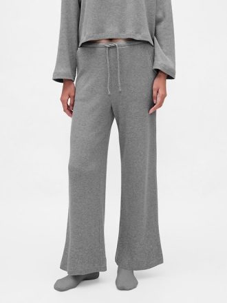 Pantaloni da pigiama a gamba larga a nido d’ape