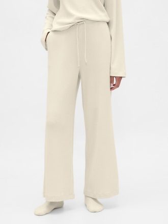 Pantaloni da pigiama a gamba larga a nido d’ape