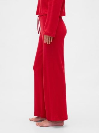 Pantaloni da pigiama a gamba larga a nido d’ape
