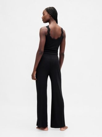 Pantaloni da pigiama a gamba larga con mini costine