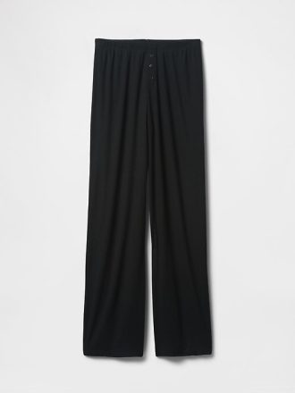 Pantaloni da pigiama a gamba larga con mini costine