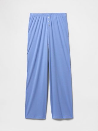 Pantaloni da pigiama a gamba larga con mini costine