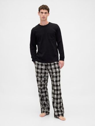 Pantaloni da pigiama in flanella con teschio per adulti Gap × Disney The Nightmare Before Christmas di Tim Burton
