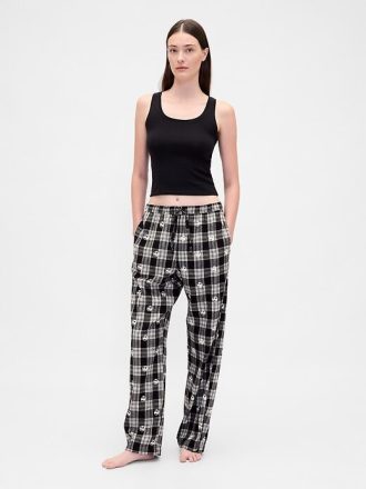 Pantaloni da pigiama in flanella con teschio per adulti Gap × Disney The Nightmare Before Christmas di Tim Burton