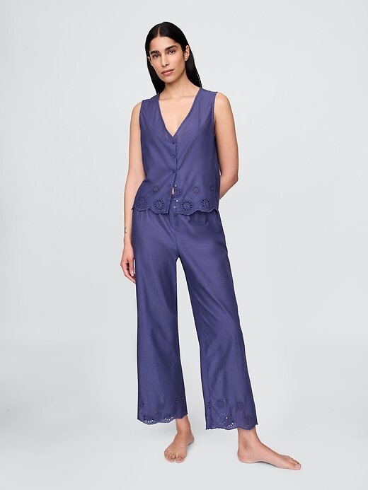 Pantaloni del pigiama con orlo a occhielli Pantaloni del pigiama con orlo a occhielli