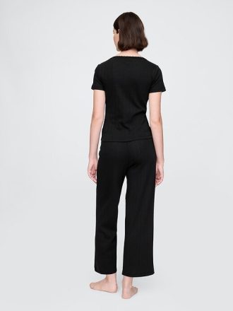 Pantaloni del pigiama corti in pizzo traforato