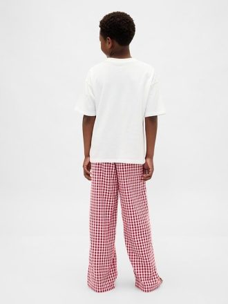 Pantaloni del pigiama in flanella riciclata per bambini