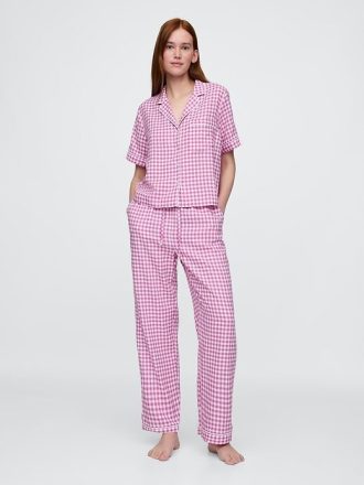 Pantaloni del pigiama in misto lino