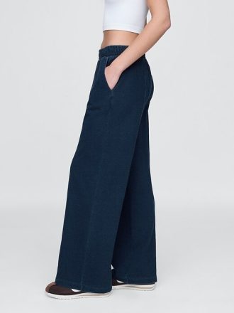 Pantaloni della tuta a gamba larga con cuciture