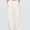 Pantaloni della tuta in French Terry a gamba larga con orlo arrotolato Pantaloni della tuta in French Terry a gamba larga con orlo arrotolato