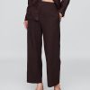 Pantaloni dritti alla caviglia in misto lino Pantaloni dritti alla caviglia in misto lino