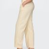 Pantaloni dritti alla caviglia in misto lino Pantaloni dritti alla caviglia in misto lino