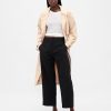 Pantaloni dritti alla caviglia in twill a vita alta Pantaloni dritti alla caviglia in twill a vita alta
