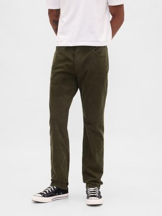Pantaloni dritti in velluto a coste