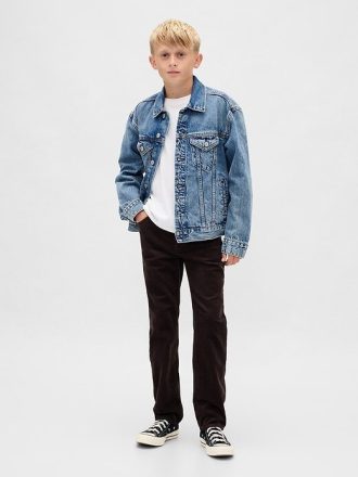 Pantaloni dritti originali in velluto a coste anni ’90 per bambini