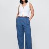 Pantaloni Easy Barrel in garza di cotone Pantaloni Easy Barrel in garza di cotone