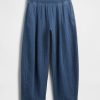 Pantaloni Easy Barrel in garza di cotone Pantaloni Easy Barrel in garza di cotone