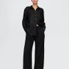 Pantaloni Easy Barrel in misto lino a vita media Pantaloni Easy Barrel in misto lino a vita media