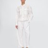 Pantaloni Easy Barrel in misto lino a vita media Pantaloni Easy Barrel in misto lino a vita media