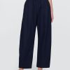 Pantaloni Easy Barrel in misto lino a vita media Pantaloni Easy Barrel in misto lino a vita media