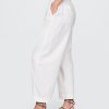 Pantaloni Easy Barrel in misto lino a vita media Pantaloni Easy Barrel in misto lino a vita media