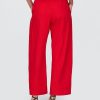 Pantaloni Easy Barrel in misto lino a vita media Pantaloni Easy Barrel in misto lino a vita media