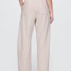 Pantaloni Easy Barrel in misto lino a vita media Pantaloni Easy Barrel in misto lino a vita media