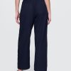 Pantaloni Easy Barrel in misto lino a vita media Pantaloni Easy Barrel in misto lino a vita media
