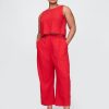 Pantaloni Easy Barrel in misto lino a vita media Pantaloni Easy Barrel in misto lino a vita media