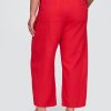 Pantaloni Easy Barrel in misto lino a vita media Pantaloni Easy Barrel in misto lino a vita media