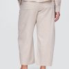 Pantaloni Easy Barrel in misto lino a vita media Pantaloni Easy Barrel in misto lino a vita media