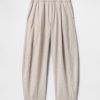 Pantaloni Easy Barrel in misto lino a vita media Pantaloni Easy Barrel in misto lino a vita media