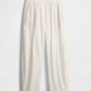 Pantaloni Easy Barrel in misto lino a vita media Pantaloni Easy Barrel in misto lino a vita media