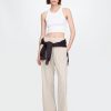 Pantaloni GapFit Tech a vita alta con orlo diviso Pantaloni GapFit Tech a vita alta con orlo diviso