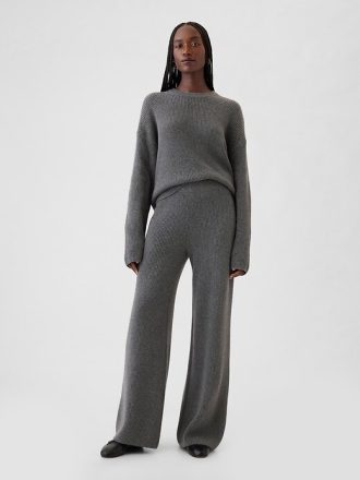 Pantaloni in maglia CashSoft Shaker-Stitch