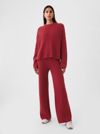 Pantaloni in maglia CashSoft Shaker-Stitch